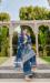 Picture of Sublime Net Midnight Blue Straight Cut Salwar Kameez