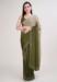 Picture of Statuesque Silk Dark Olive Green Saree