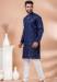 Picture of Resplendent Cotton Dark Slate Blue Kurtas