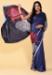 Picture of Admirable Satin & Silk Navy Blue Saree