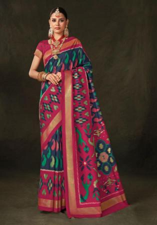 Picture of Beauteous Silk Dark Slate Grey Saree