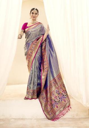 Picture of Beauteous Silk Rosy Brown Saree