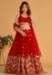 Picture of Fascinating Georgette & Organza Crimson Lehenga Choli