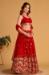 Picture of Fascinating Georgette & Organza Crimson Lehenga Choli