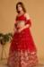 Picture of Fascinating Georgette & Organza Crimson Lehenga Choli