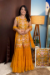 Picture of Georgette Dark Golden Rod Readymade Salwar Kameez