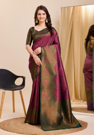 Picture of Fascinating Silk Purple Saree