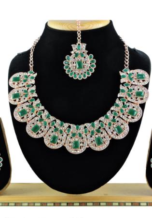 Picture of Statuesque Forest Green Necklace Set