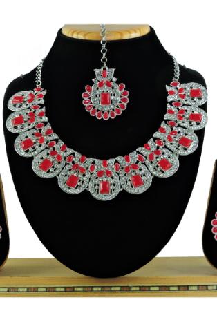 Picture of Resplendent Fire Brick Necklace Set