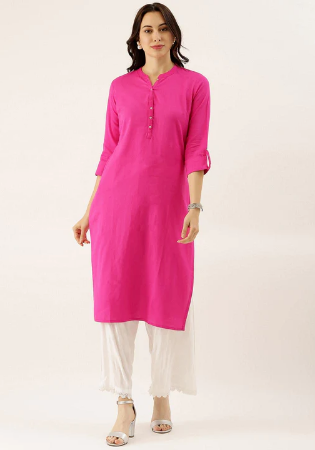 Picture of Grand Cotton Medium Violet Red Kurtis & Tunic