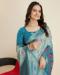 Picture of Shapely Silk Dark Cyan Saree