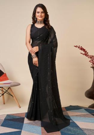 Picture of Taking Georgette Black Saree