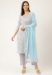 Picture of Cotton Light Steel Blue Readymade Salwar Kameez