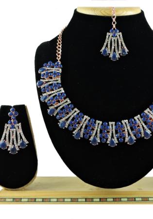 Picture of Pleasing Navy Blue Necklace Set