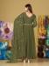 Picture of Georgette Dark Olive Green Anarkali Salwar Kameez