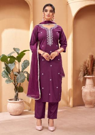 Picture of Ravishing Silk Brown Readymade Salwar Kameez