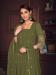 Picture of Georgette Dark Olive Green Anarkali Salwar Kameez