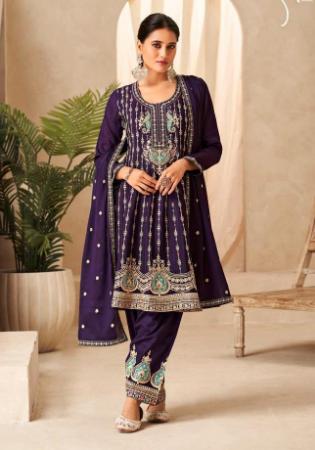 Picture of Excellent Chiffon Black Straight Cut Salwar Kameez