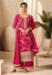 Picture of Beautiful Chiffon Crimson Straight Cut Salwar Kameez