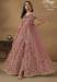 Picture of Nice Net Rosy Brown Anarkali Salwar Kameez