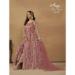 Picture of Nice Net Rosy Brown Anarkali Salwar Kameez