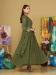 Picture of Georgette Dark Olive Green Anarkali Salwar Kameez