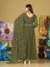 Picture of Georgette Dark Olive Green Anarkali Salwar Kameez