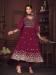 Picture of Georgette Deep Pink Straight Cut Salwar Kameez