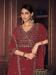 Picture of Stunning Georgette Maroon Straight Cut Salwar Kameez