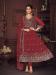 Picture of Stunning Georgette Maroon Straight Cut Salwar Kameez