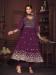 Picture of Well Formed Georgette Purple Straight Cut Salwar Kameez