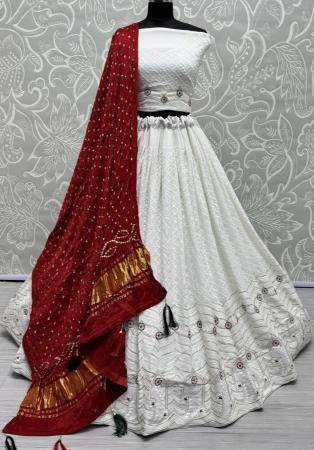 Picture of Graceful Georgette Off White Lehenga Choli