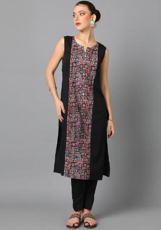 Picture of Amazing Crepe Black Kurtis & Tunic