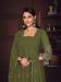 Picture of Georgette Dark Olive Green Anarkali Salwar Kameez