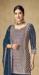 Picture of Chiffon Dark Slate Grey Straight Cut Salwar Kameez