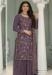 Picture of Sightly Chiffon Purple Straight Cut Salwar Kameez