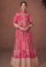 Picture of Well Formed Organza Light Coral Anarkali Salwar Kameez