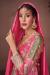 Picture of Well Formed Organza Light Coral Anarkali Salwar Kameez