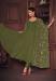 Picture of Georgette Dark Olive Green Anarkali Salwar Kameez