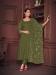 Picture of Georgette Dark Olive Green Anarkali Salwar Kameez