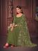 Picture of Georgette Dark Olive Green Anarkali Salwar Kameez