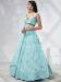 Picture of Georgette & Net Light Steel Blue Lehenga Choli