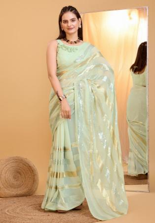 Picture of Good Looking Georgette Tan Saree