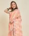 Picture of Delightful Linen Dark Salmon Saree