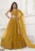 Picture of Excellent Net Dark Golden Rod Lehenga Choli