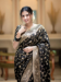 Picture of Gorgeous Silk Black Saree