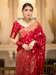 Picture of Exquisite Silk Crimson Saree