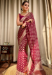 Picture of Well Formed Silk Fire Brick Saree