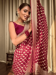 Picture of Well Formed Silk Fire Brick Saree