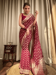 Picture of Well Formed Silk Fire Brick Saree